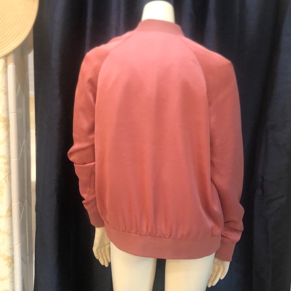 Pink Embroidered Bomber Jacket - Picture 4 of 5